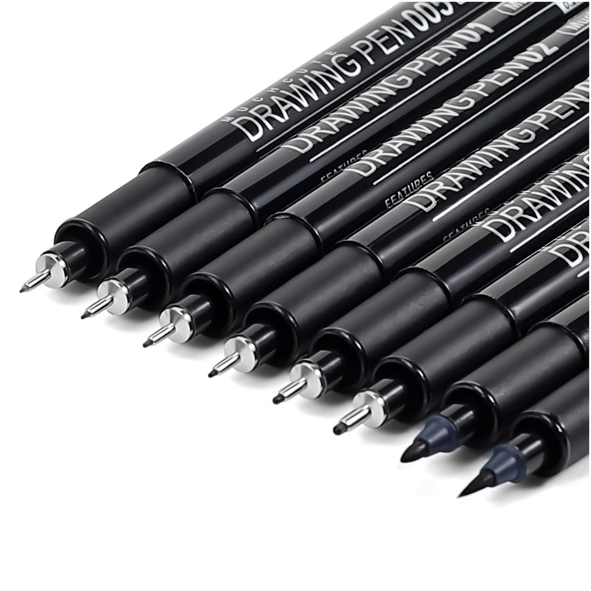 Muchcute Micro Fineliner Drawing Art Pens,12 Black Art Supplies Adult Craft