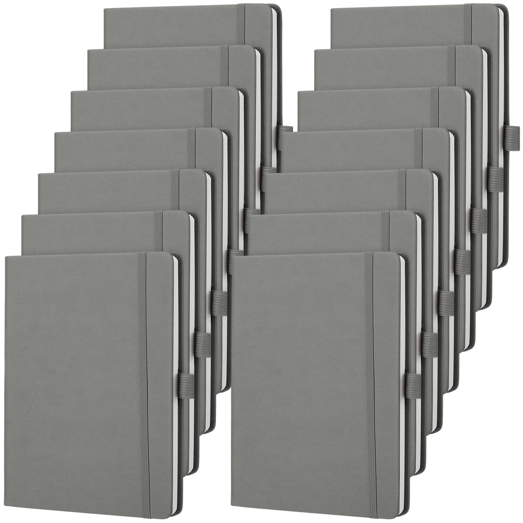 Laumoi 14 Pack Hardcover Lined Journal Notebooks Bulk,Brown,A5