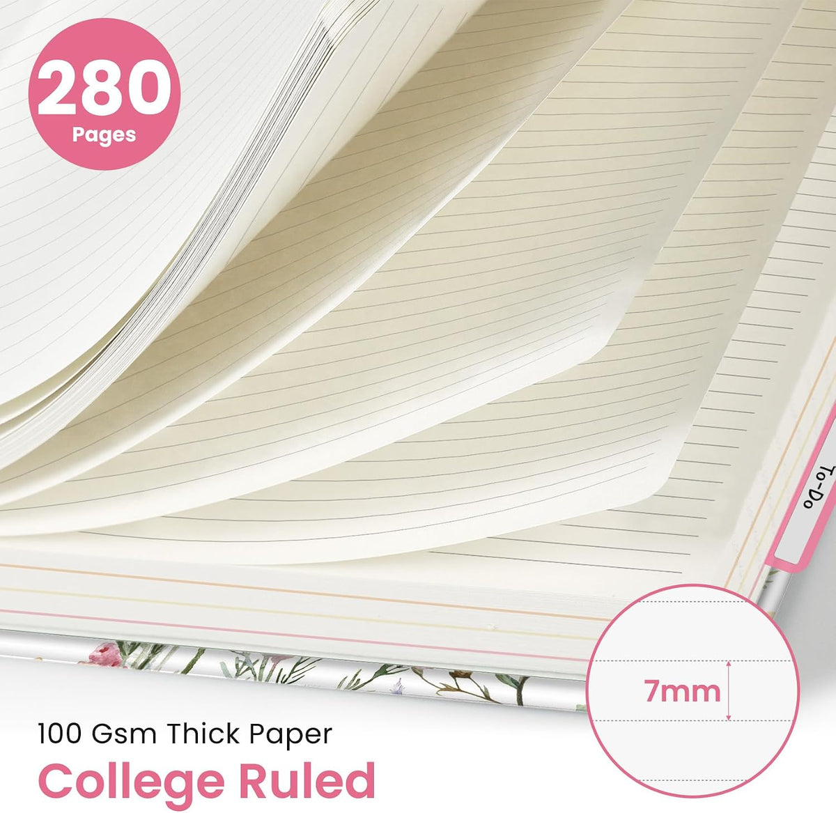 Taja Large Spiral Notebooks for Work 5 Subject with Removable Dividers
