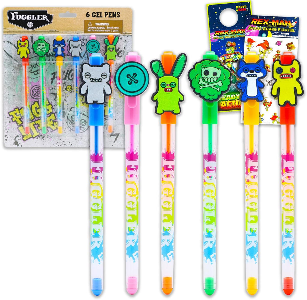 Fuggler Gel Pen 6 Pc Bundle - Fuggler Writing Instruments for Kids