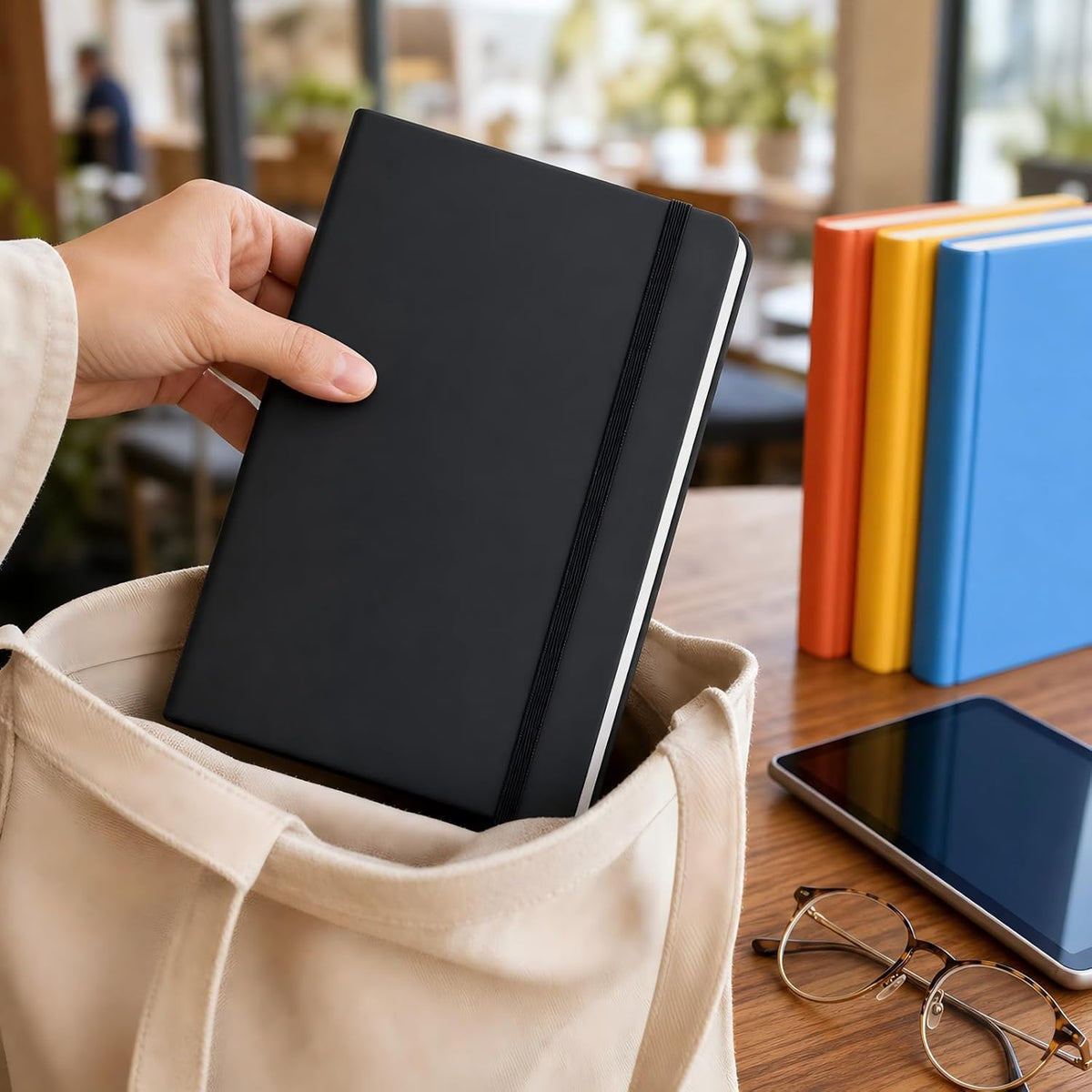 SUIN A5 Hardcover Lined Notebooks, Assorted Colors, 6 Pack, 200 Pages Each