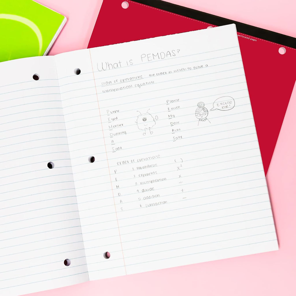 BAZIC PRODUCTS 1-Subject Wireless Notebook, Wide-Ruled, 80 Sheets, 6 Titles