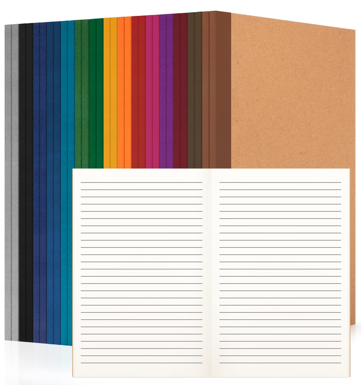 30Pack Lined Notebook Journals Bulk, A5 College Ruled Composition Notebook