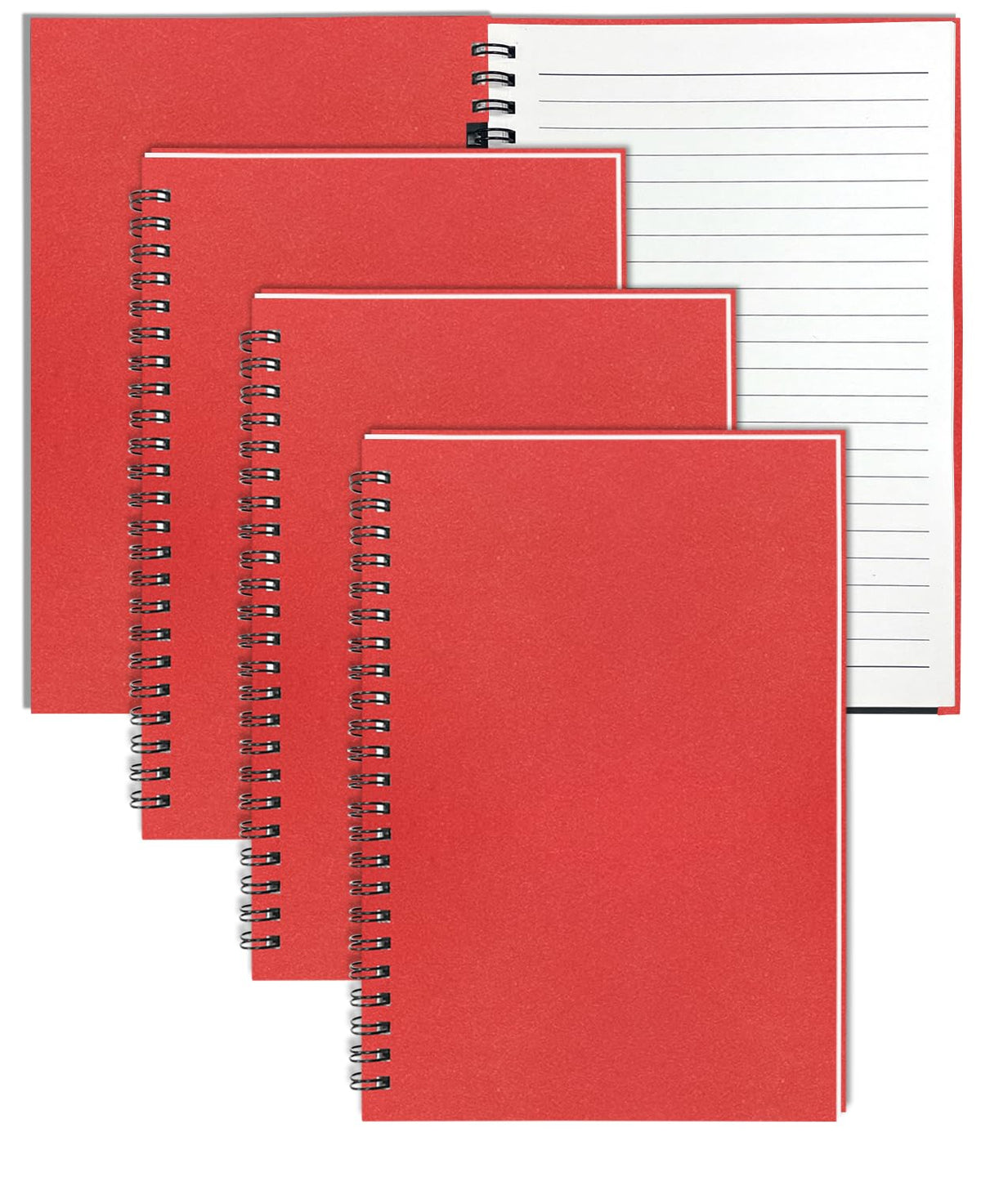 6Pack Spiral Notebook, 5.7x8.3” Small Notebooks for Work 120 Page Note Pads