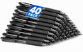 Sooez 40 Pack Bulk Pens Ballpoint, Smooth Writing Pens with Soft Grip