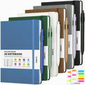 OMEYA A5 Hardcover Notebooks for Work: 6 Pack, 100gsm Paper, 160 Pages Each