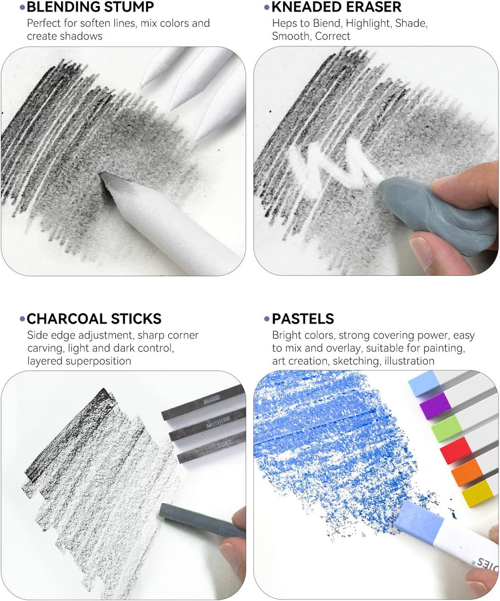 Four Candies 73PCS Advanced Drawing Kit with Professional Art Supplies
