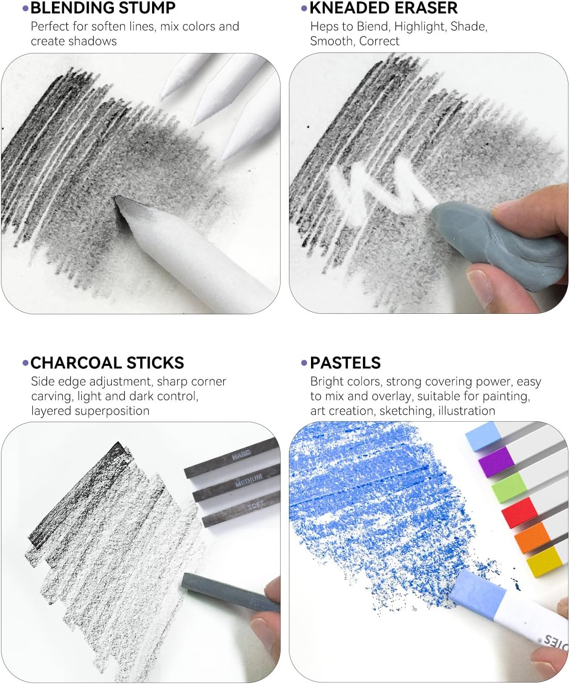 Four Candies 73PCS Advanced Drawing Kit with Professional Art Supplies