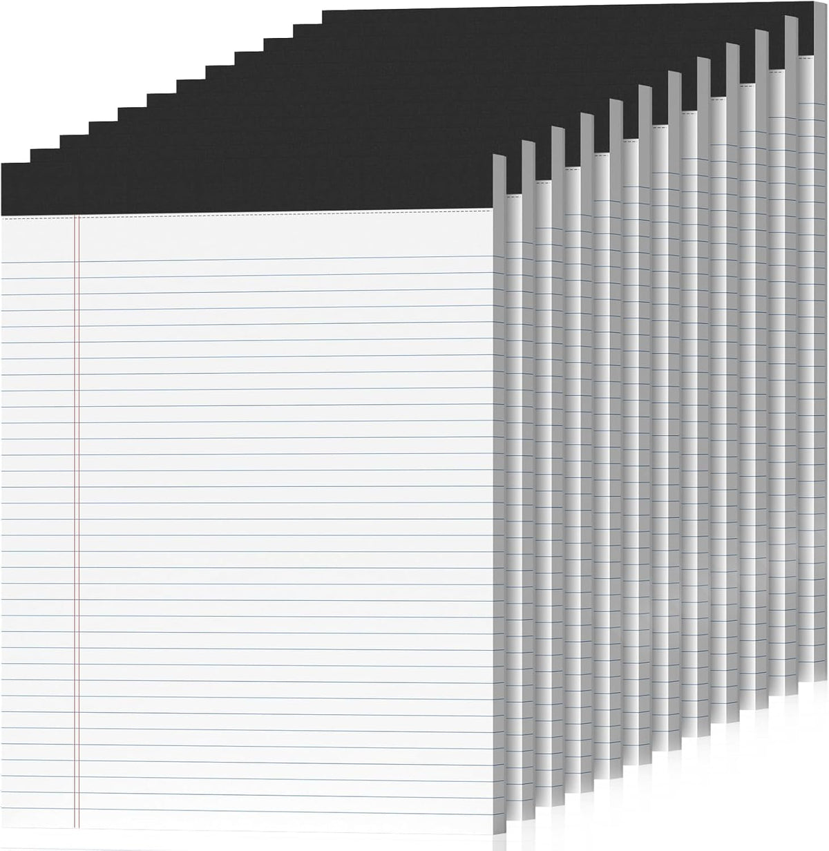 12 Pack Legal Pads 8.5 x 11 College Ruled 600 Sheets Note Pads 8.5 x 11 Inch Notepads Perforated Writing Pads 8.5 x 11 Pads of Paper Lined White Paper, 50 Sheets per Notepad for Home, Office, School