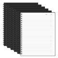 Lined Spiral Notebook 8.5"x11" Black Hardcover Journal 100GSM