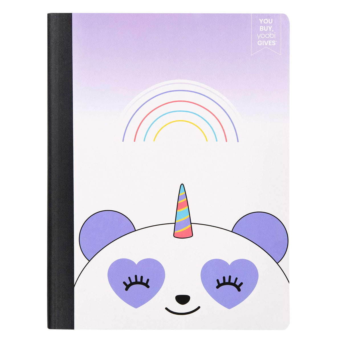 Yoobi College Ruled 3-Subject Notebooks, 3-Pack, 150 Sheets, 8x10.5in