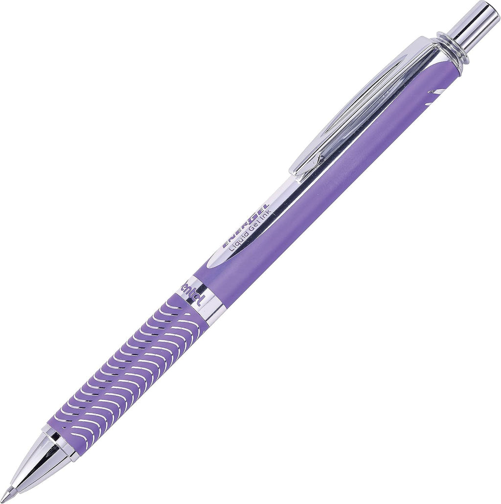 Pentel EnerGel Alloy RT Retractable Liquid Gel Pen, (0.7mm), Violet Barrel, Violet Ink, 1 Pack (BL407VBPV)