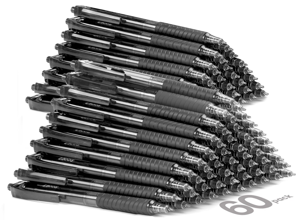 Sooez 40 Pack Bulk Pens Ballpoint, Smooth Writing Pens with Soft Grip