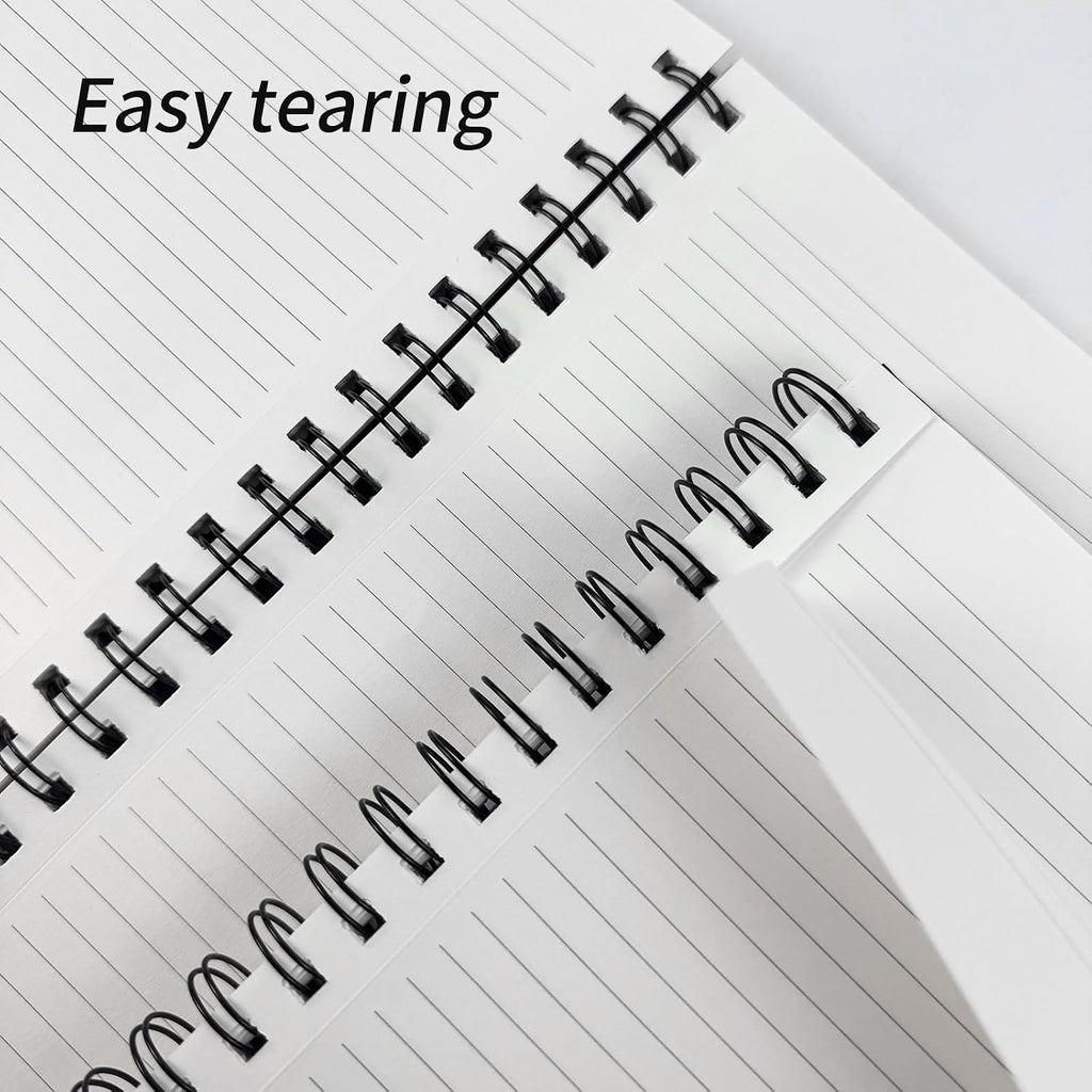 Lined Spiral Notebook 8.5"x11" Black Hardcover Journal 100GSM