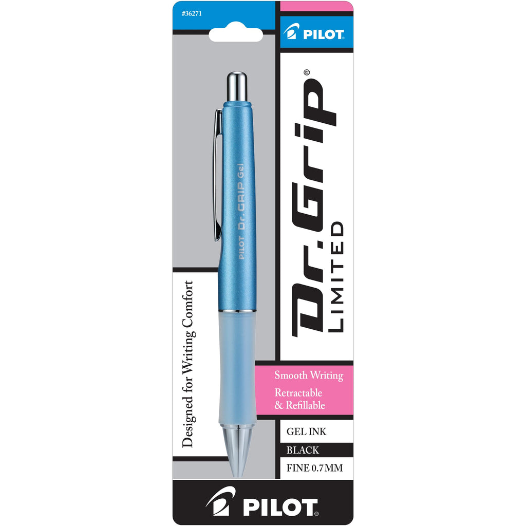 Pilot Dr. Grip Limited Refillable & Retractable Gel Pen, Black, Single Pen