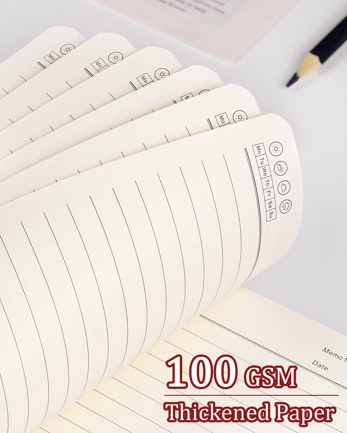 Dynta Spiral Notebooks A5 Lined 5Pcs College Ruled Journals Bulk