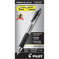PILOT G2 Extra Fine Point Black Gel Ink Pens, Dozen Box, 31002