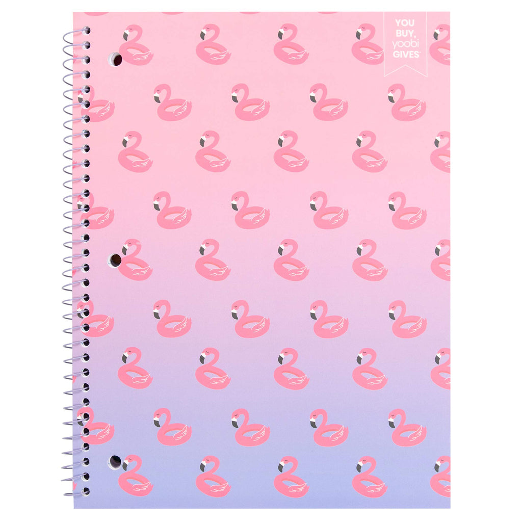 Yoobi College Ruled 3-Subject Notebooks, 3-Pack, 150 Sheets, 8x10.5in