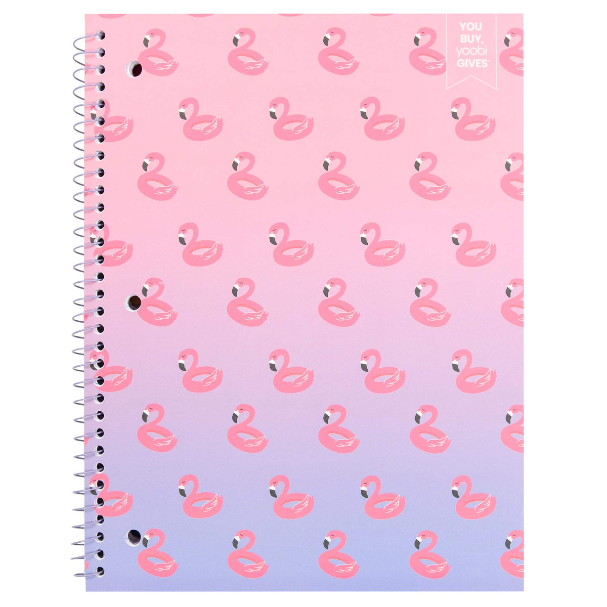 Yoobi College Ruled 3-Subject Notebooks, 3-Pack, 150 Sheets, 8x10.5in