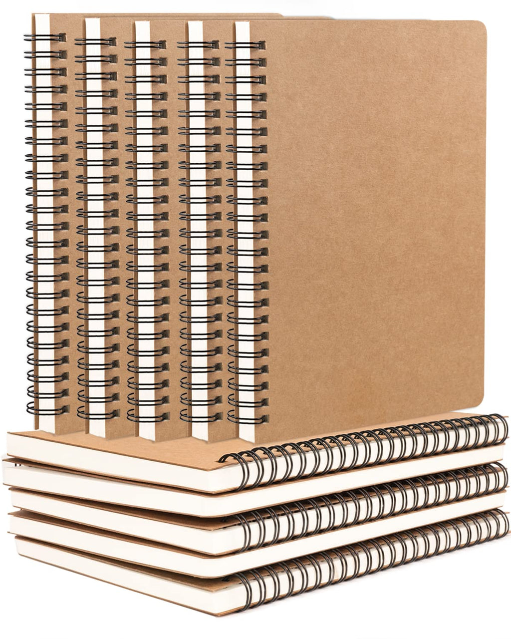 Dynta Spiral Notebooks A5 Lined 5Pcs College Ruled Journals Bulk
