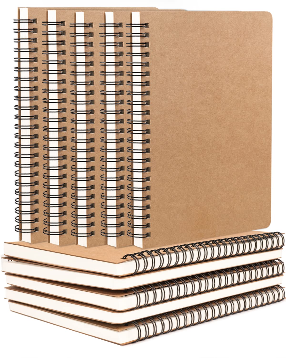 Dynta Spiral Notebooks A5 Lined 5Pcs College Ruled Journals Bulk