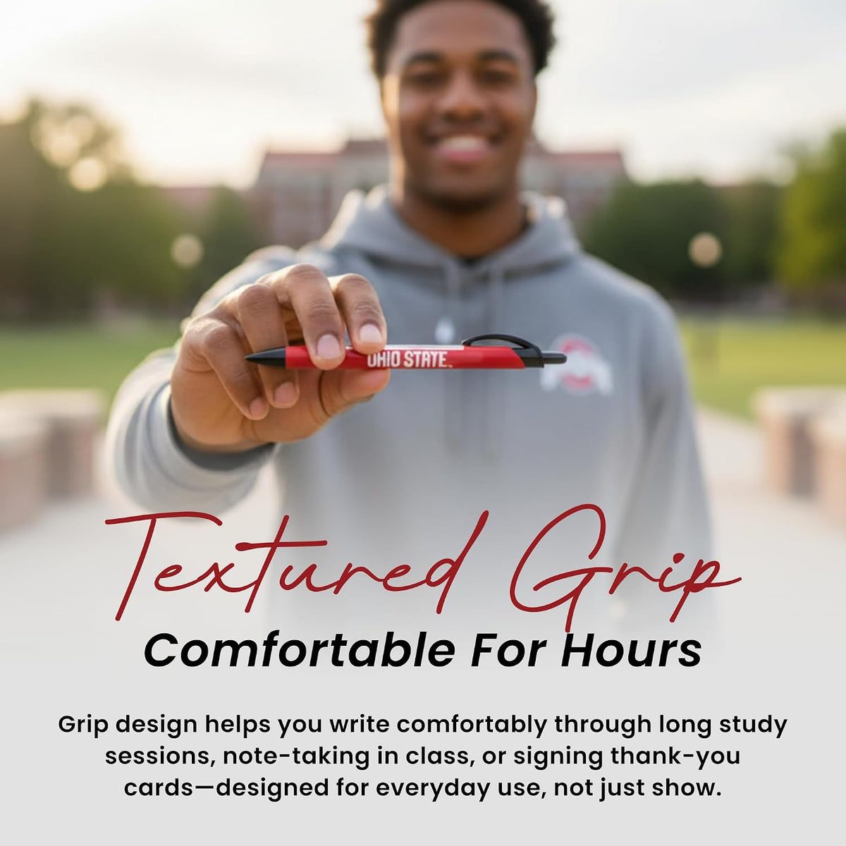 Greeting Pen Georgia Bulldogs Pen, Officially Licensed UGA Gift for Alumni, Students, Dads & Fans, University of Georgia Stocking Stuffer, Office Desk Accessory - Soft Touch Metal Pen 6-Pack 30504