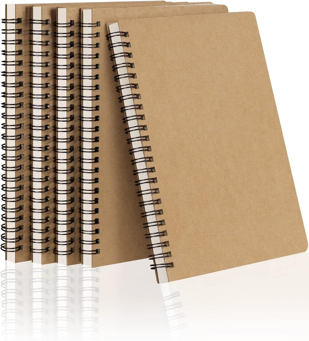 Dynta Spiral Notebooks A5 Lined 5Pcs College Ruled Journals Bulk
