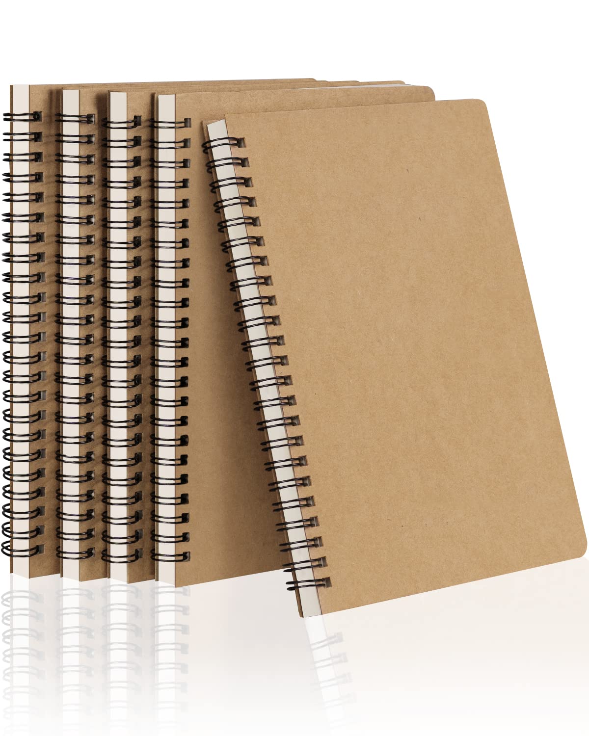 Dynta Spiral Notebooks A5 Lined 5Pcs College Ruled Journals Bulk