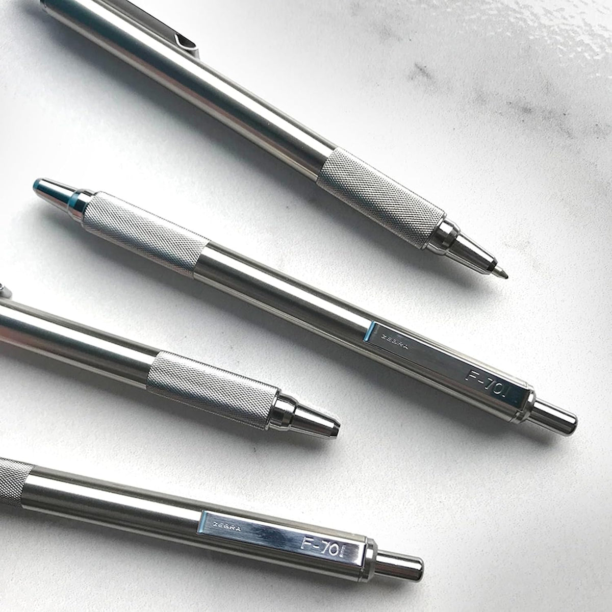 Zebra Pen STEEL F-701 Retractable Ballpoint Pen, Black Ink, 0.8mm, 1-Pack