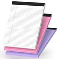 12 Pack Legal Pads 8.5 x 11 College Ruled 600 Sheets Note Pads 8.5 x 11 Inch Notepads Perforated Writing Pads 8.5 x 11 Pads of Paper Lined White Paper, 50 Sheets per Notepad for Home, Office, School