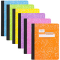 Mead Composition Notebook, Wide Ruled 7.5" x 9.75" Paper, 100 Sheets, Assorted Colors, 6 Pack (950054-ECM)