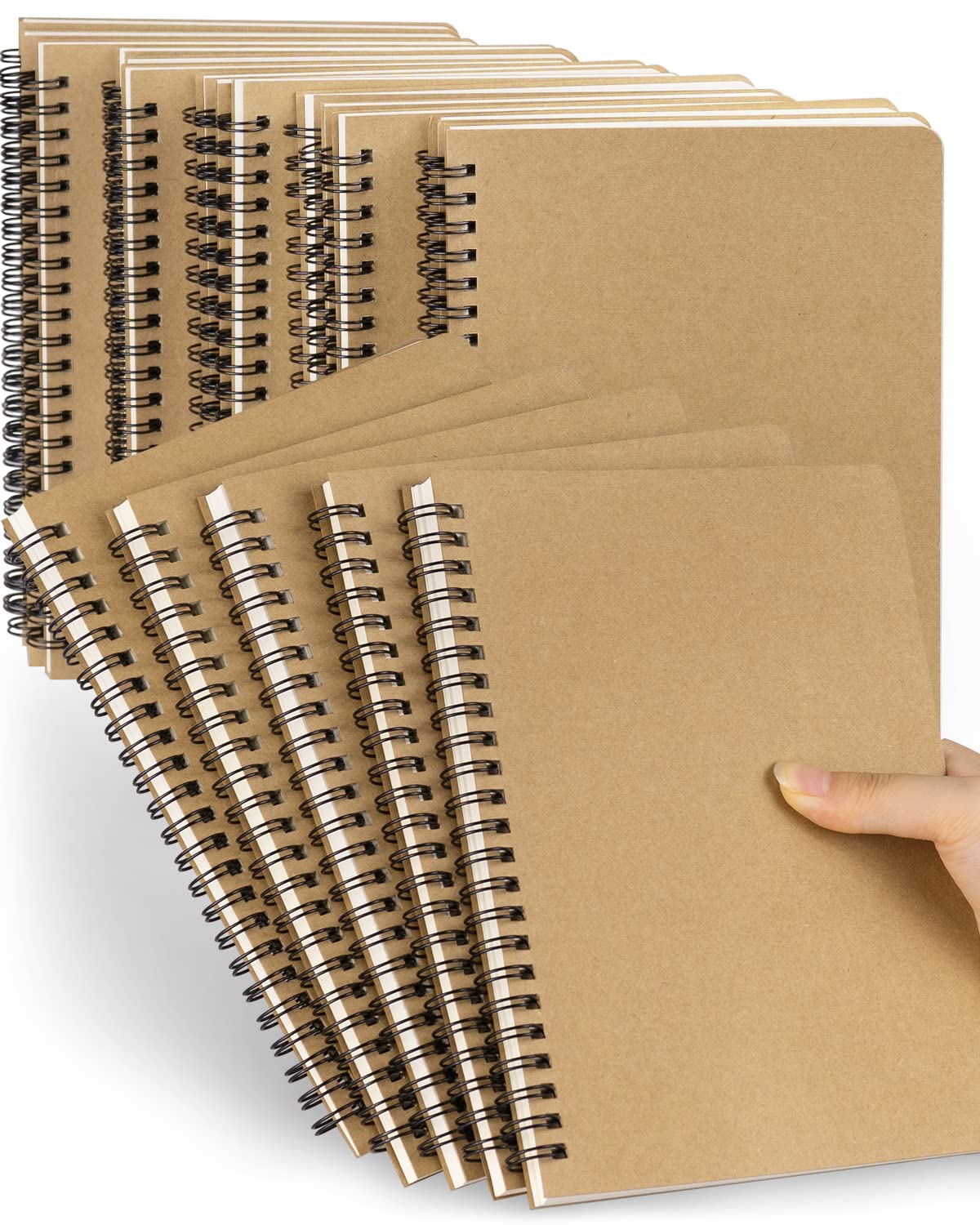 Dynta Spiral Notebooks A5 Lined 5Pcs College Ruled Journals Bulk