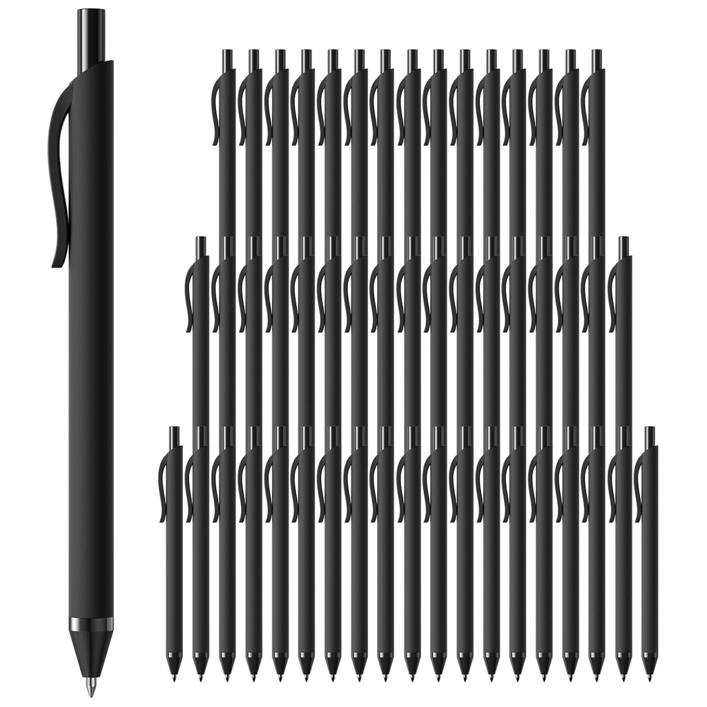 Black Pens Bulk 50 Pack 1.0mm Ballpoint Pen for Smooth Writing