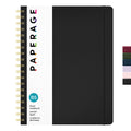 PAPERAGE Lined Spiral Journal Notebook, (Navy, Olive Green, Kraft), 3 Pack, 160 Pages, Medium 5.5 inches x 8 inches - 100 GSM Thick Paper, Hardcover, Double-Wire Spiral Journal & Notebook