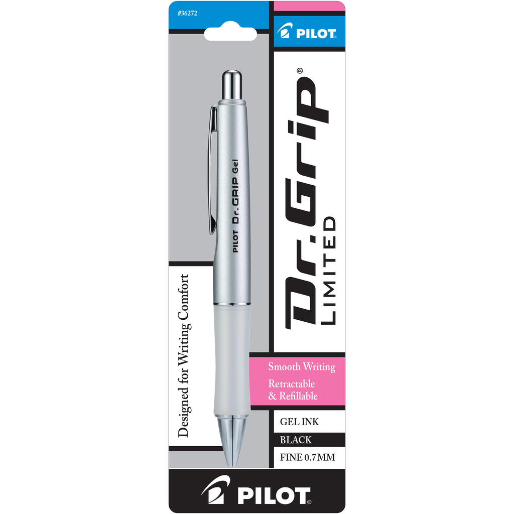 Pilot Dr. Grip Limited Refillable & Retractable Gel Pen, Black, Single Pen
