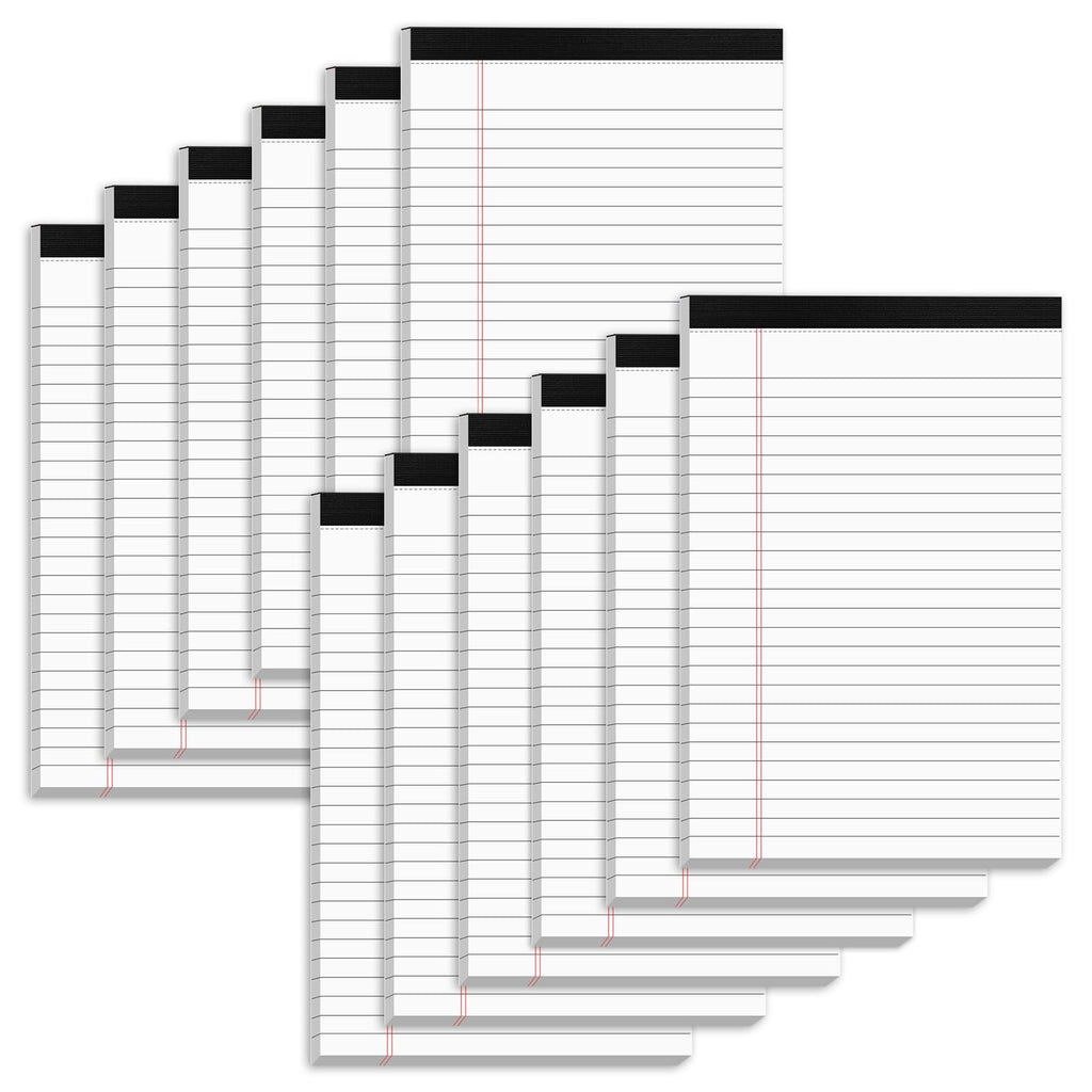 Nichela 5" x 8" Note Pads 48 Pack of Legal Pads 30 Sheets Notepad College Ruled Small Writing Pads Perforated Pages Paper Pads 80GSM Heavyweight Paper Note Pads for Home, Office, or School