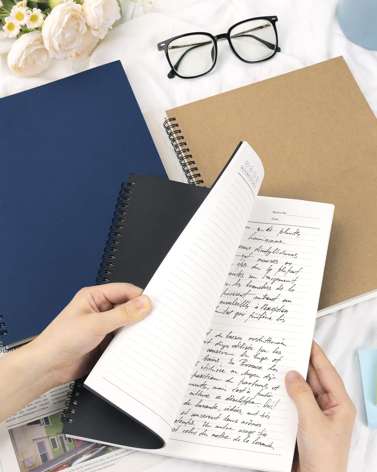 Dynta 3 Packs Large Spiral Notebooks 8.5"x11" Notebooks for Work