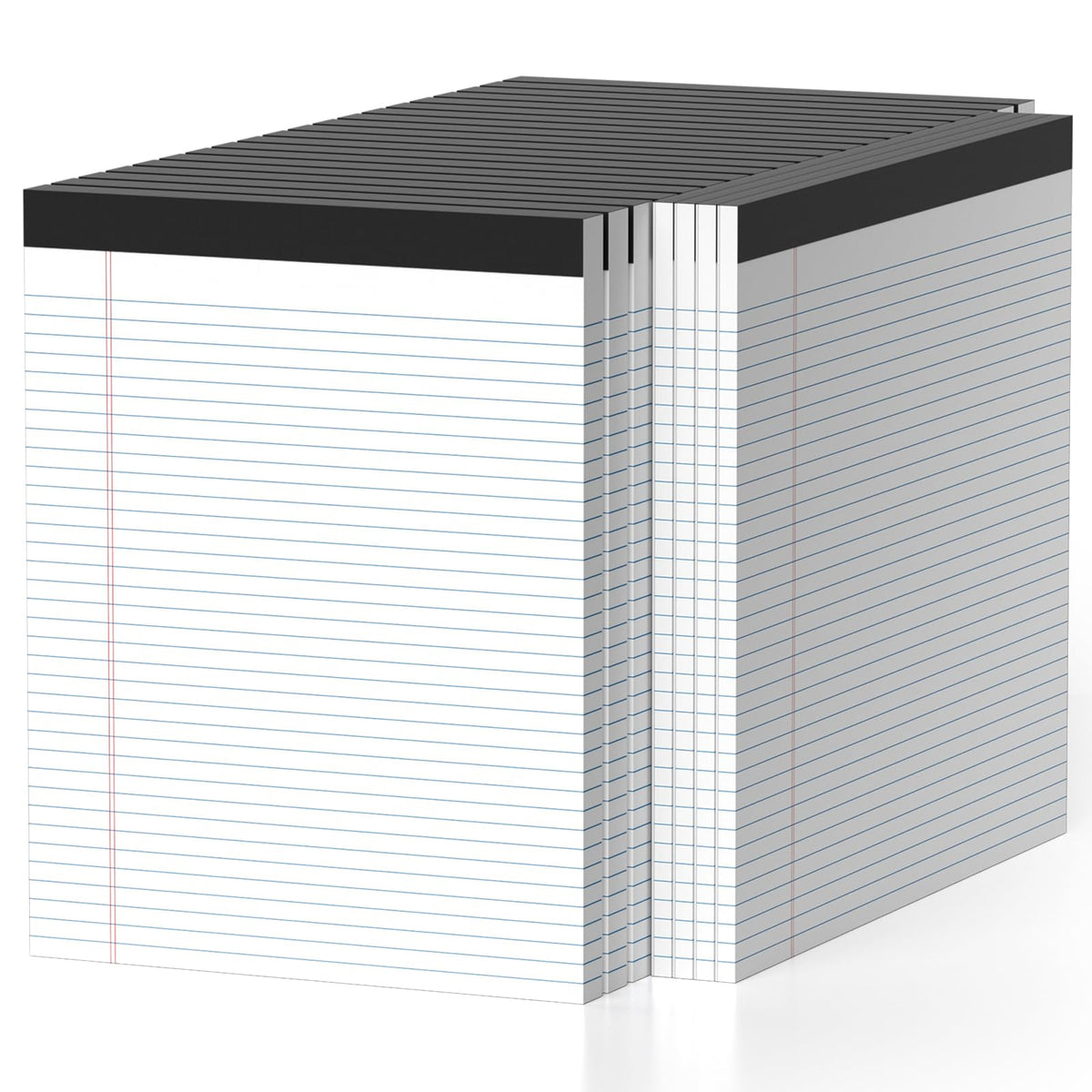 12 Pack Legal Pads 8.5 x 11 College Ruled 600 Sheets Note Pads 8.5 x 11 Inch Notepads Perforated Writing Pads 8.5 x 11 Pads of Paper Lined White Paper, 50 Sheets per Notepad for Home, Office, School