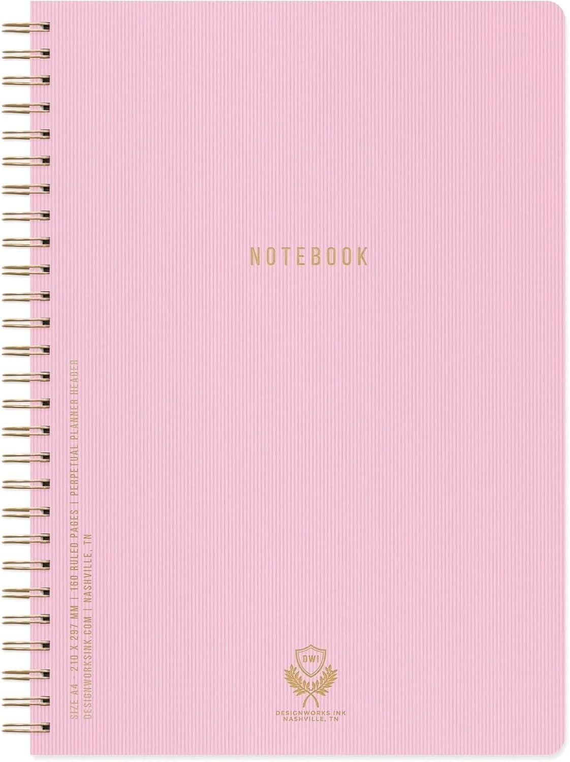 DesignWorks Ink Textured Spiral Notebook, Juniper Green, 8.25 x 11.625 in