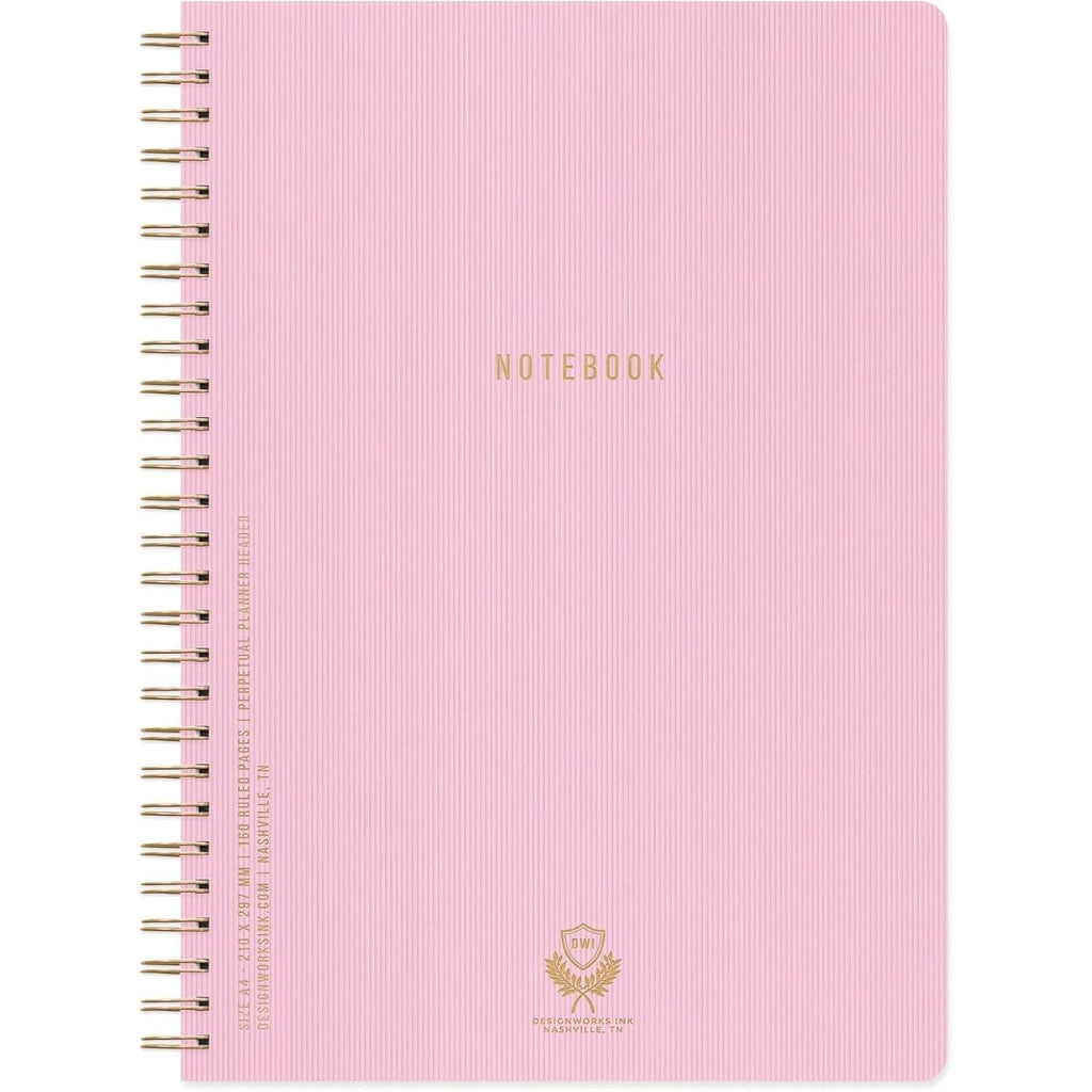 DesignWorks Ink Textured Spiral Notebook, Juniper Green, 8.25 x 11.625 in