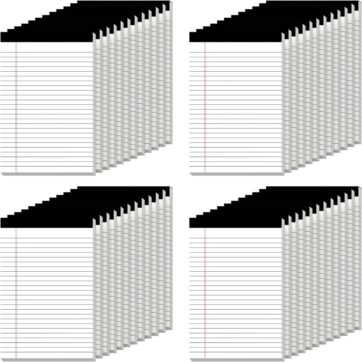 Nichela 5" x 8" Note Pads 48 Pack of Legal Pads 30 Sheets Notepad College Ruled Small Writing Pads Perforated Pages Paper Pads 80GSM Heavyweight Paper Note Pads for Home, Office, or School