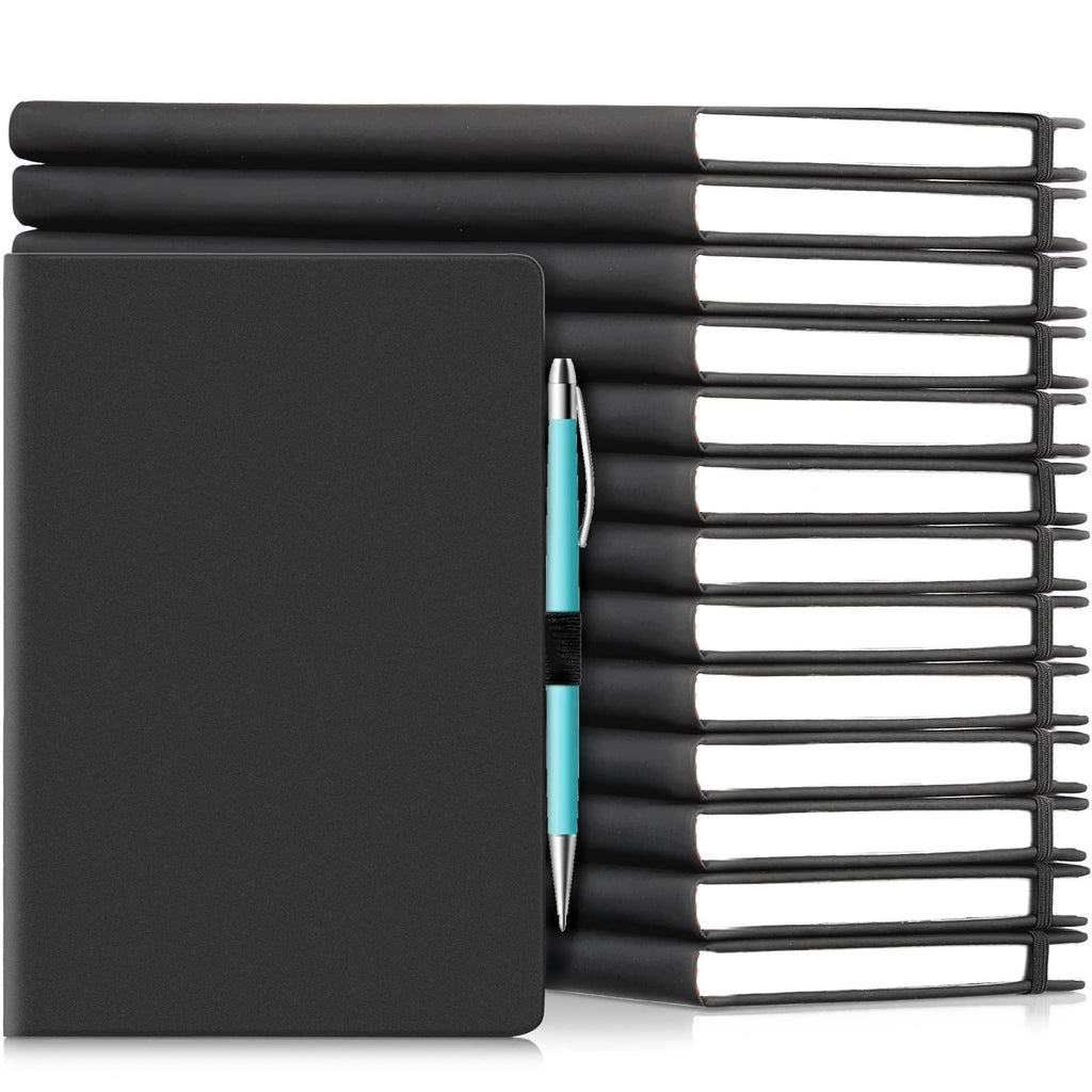 Laumoi 14 Pack Hardcover Lined Journal Notebooks Bulk,Brown,A5
