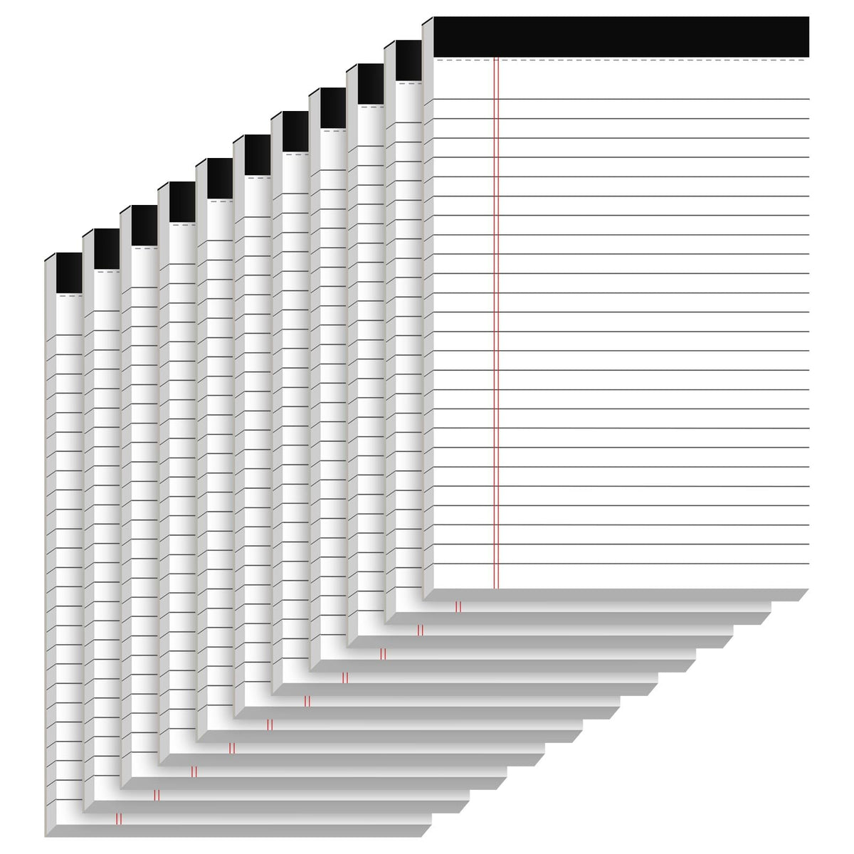 Nichela 5" x 8" Note Pads 48 Pack of Legal Pads 30 Sheets Notepad College Ruled Small Writing Pads Perforated Pages Paper Pads 80GSM Heavyweight Paper Note Pads for Home, Office, or School