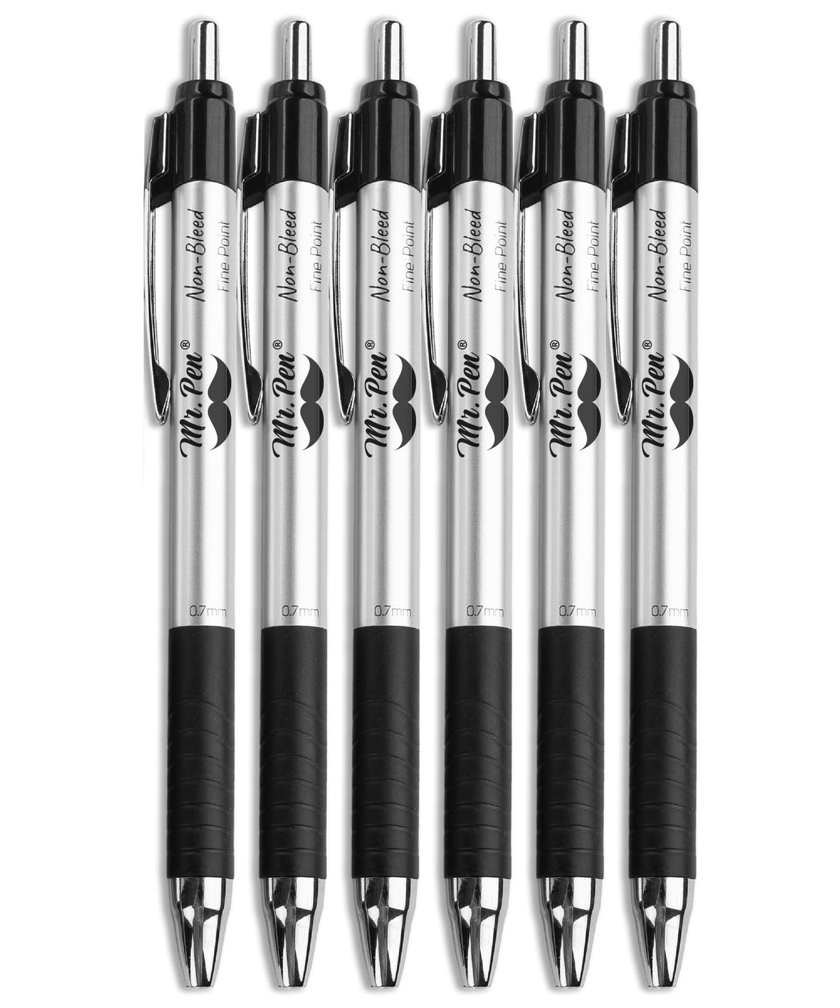 Mr. Pen- Retractable Bible Journaling Pens, 6 Pack, Black Ink