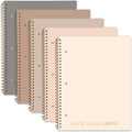 Decorably 5-Pack 70 sheets (140 Pages) Gold Foiled Spiral College Ruled Notebook Set