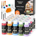 Shuttle Art Acrylic Paint, 36 Colors Acrylic Paint Set with Brushes & Palette, 2oz/60ml Bottles, Rich Pigments Non-toxic for Artists Kids & Adults, Painting on Canvas Rocks Ceramic Wood