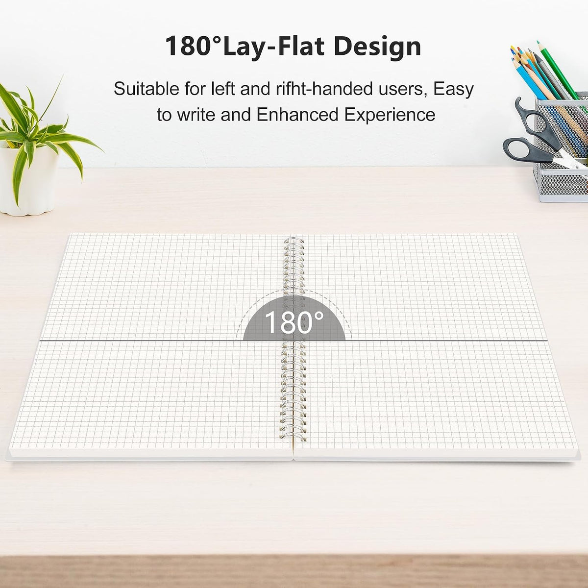 RETTACY Graph Grid Paper Notebook, 160 Pages per Pack, B5 (7.6'' × 10'')
