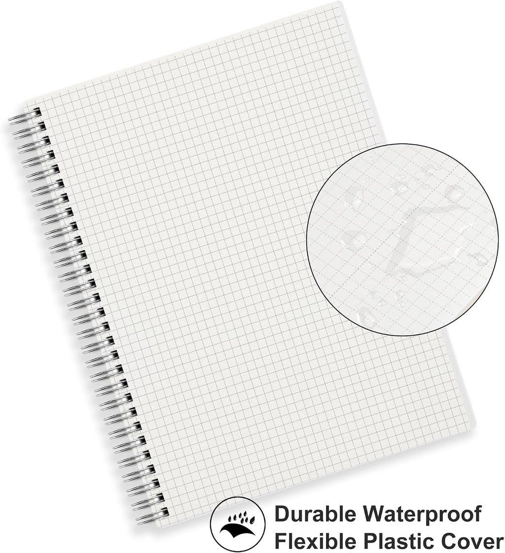RETTACY Graph Grid Paper Notebook, 160 Pages per Pack, B5 (7.6'' × 10'')