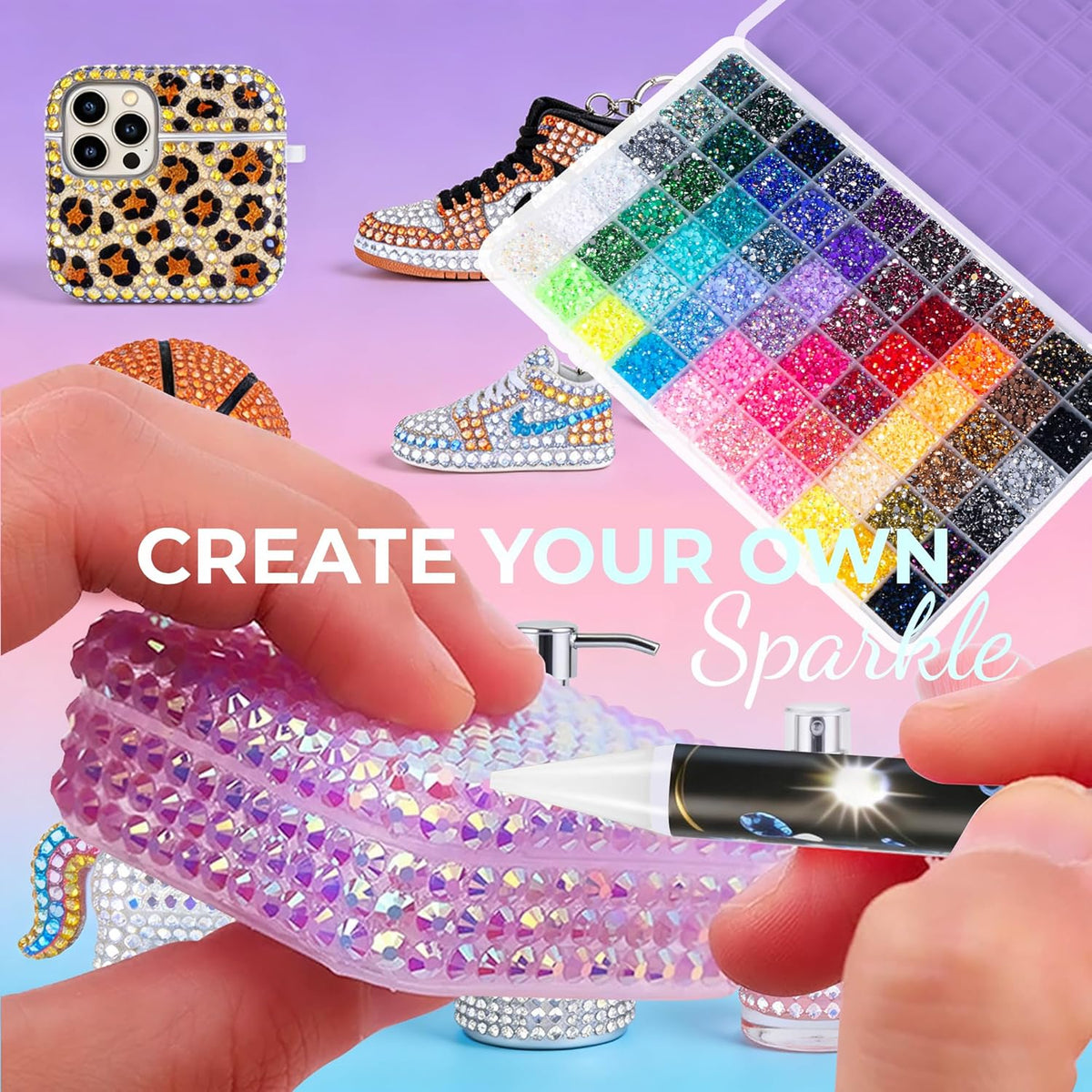 Bedazzling Kit 48000Pcs 60 Colors 3mm Resin Jelly Rhinestones - Diamond Art