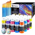 Artecho Acrylic Paint Set 48 Colors 2oz/59ml with 12 Brushes, Art Supplies